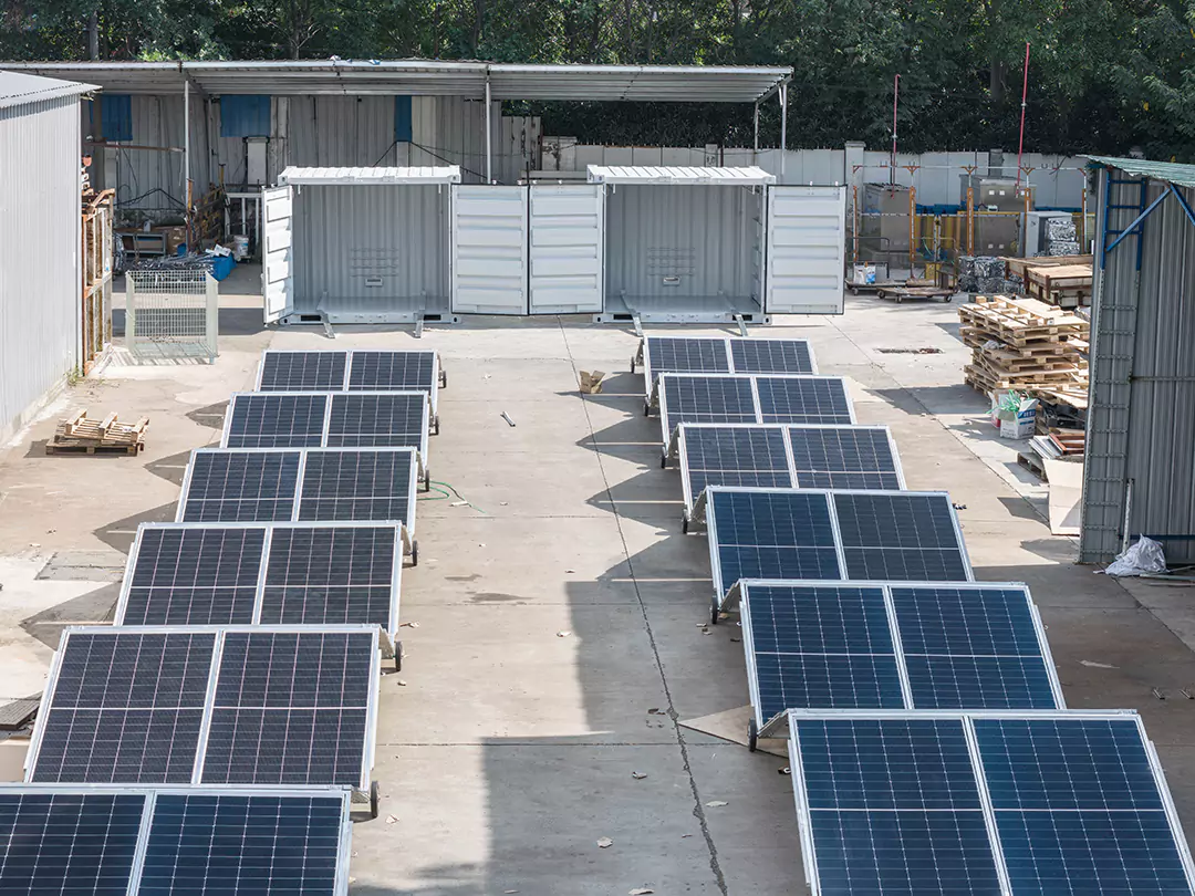 罗马尼亚4*46KW折叠光伏集装箱系统