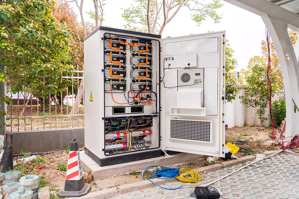 上海海集能总部光伏车棚+储能+充电桩项目